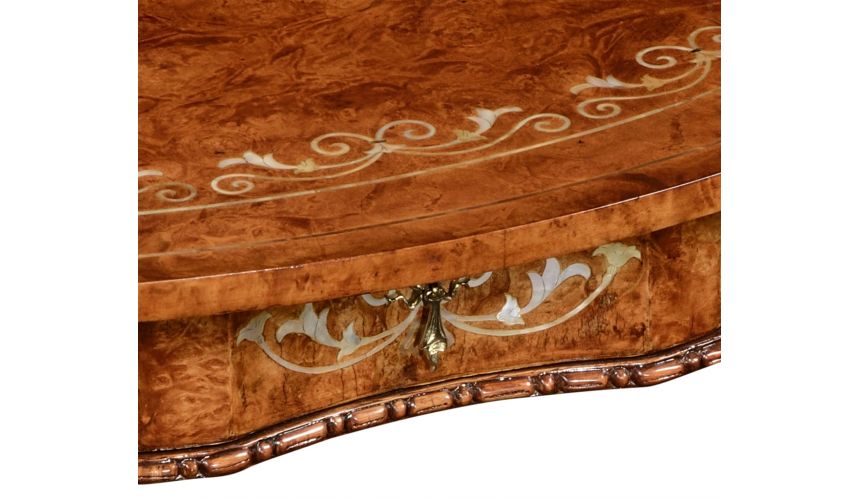 Dining Tables Mother of pearl inlay round center table-21