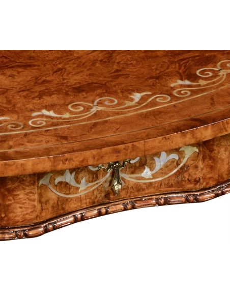 Dining Tables Mother of pearl inlay round center table-21