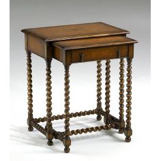 Decorative Accessories Nesting-table-with-leather-inlay