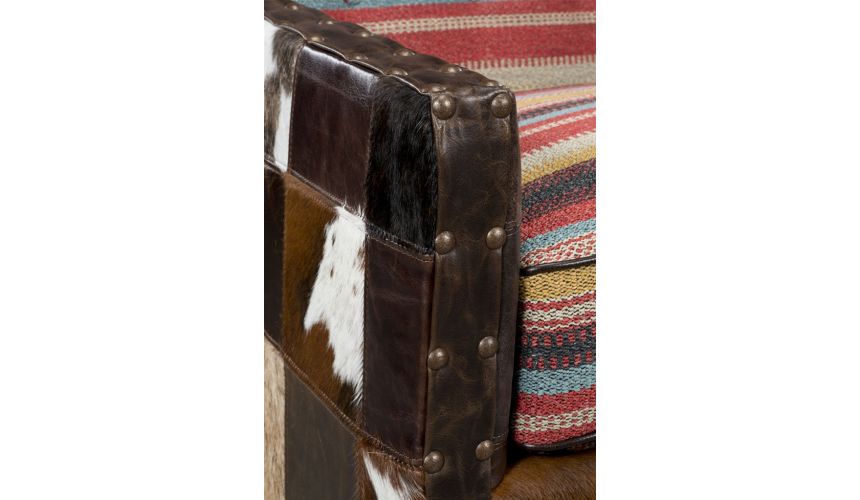 Luxury Leather & Upholstered Furniture New Mexico western style accent chair. Furniture and furnishings. 77