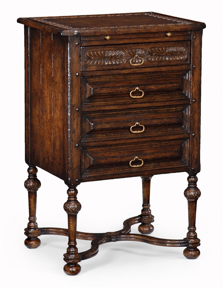LUXURY BEDROOM FURNITURE English Manor Home Furniture, Oak chest of four drawers