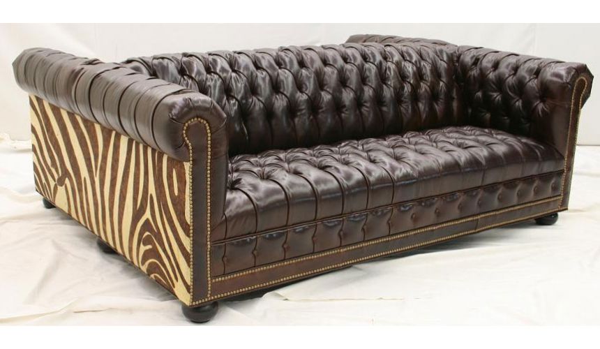 American Made Leather Sofa 97, American Made Leather Living Room Furniture