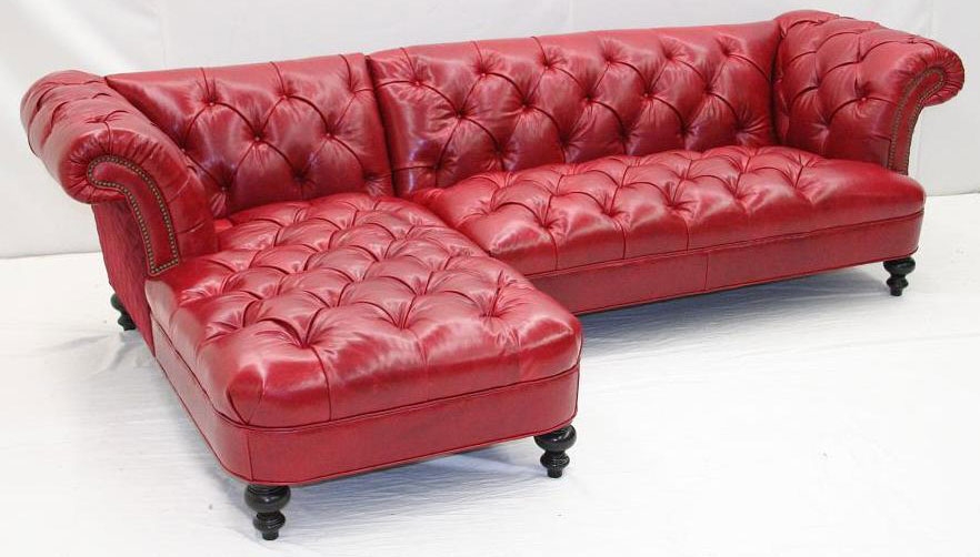 Living Room American Made Leather Sofa-38