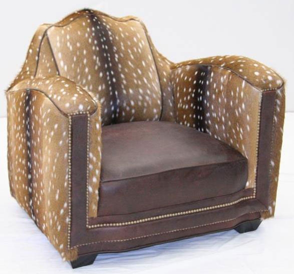 Luxury Leather & Upholstered Furniture Stunning Fawn of the Forrest Accent Chair
