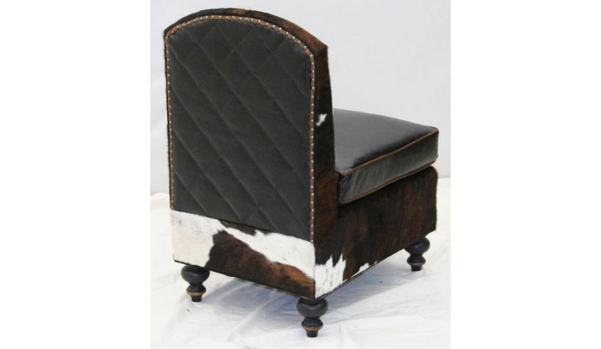 Antique Upholstered Leather Sofa Chair-8