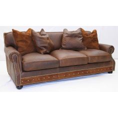 American-Made Comfortable Leather Sofa-58