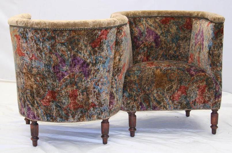 CHAIRS, Leather, Upholstered, Accent Luxurious Gardens of Europe Sofa Chair
