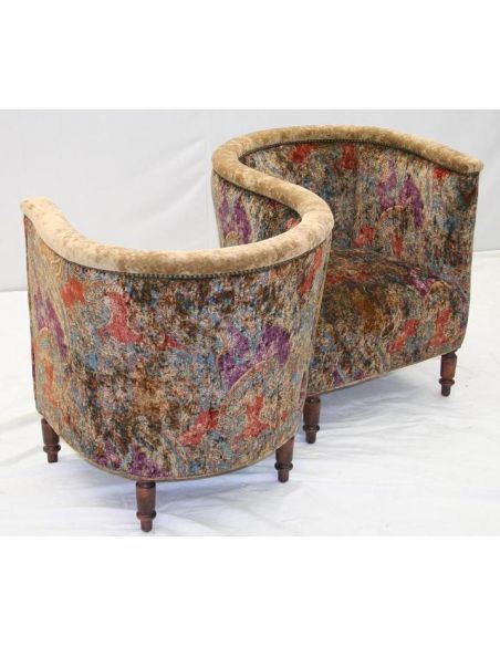 CHAIRS, Leather, Upholstered, Accent Luxurious Gardens of Europe Sofa Chair