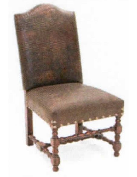 American-Made Antique Upholstered Leather Chair-111
