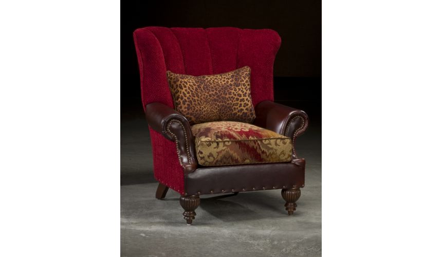 Royalty Red High Back Chair, High End Luxury Furniture