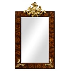 Mirrors, Screens, Decrative Pannels Antiqued Mahogany Rectangular Gilded Frame Mirror