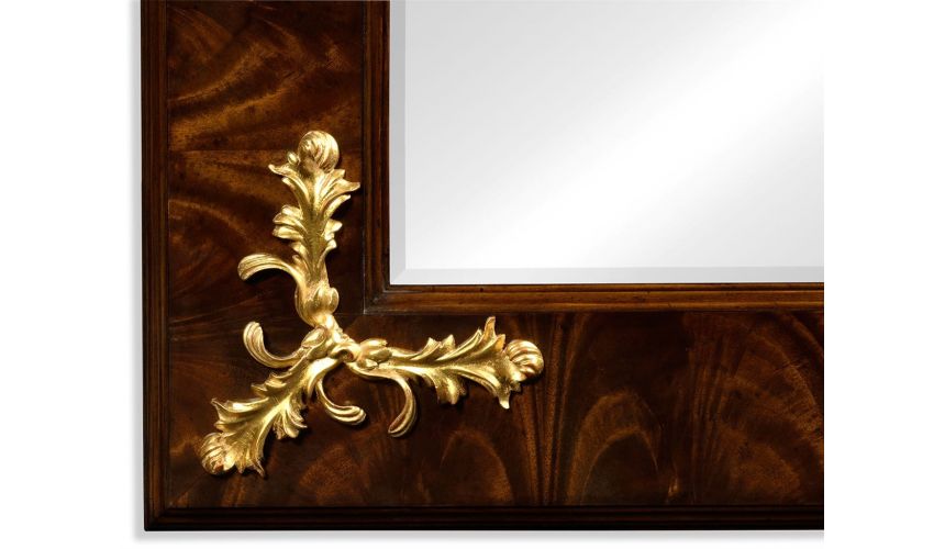 Mirrors, Screens, Decrative Pannels Antiqued Mahogany Rectangular Gilded Frame Mirror