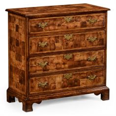 Chest of Drawers Walnut and Oyster Veneer Chest of Drawers-34