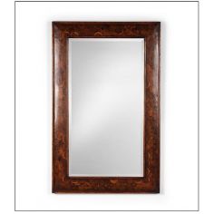 Mirrors, Screens, Decrative Pannels Rectangular mirror frame with oysters cut into fish scale pattern. Plain beveled mirror.