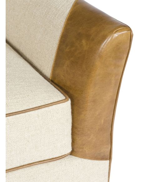 Luxury Leather & Upholstered Furniture Western Style Accent Chair