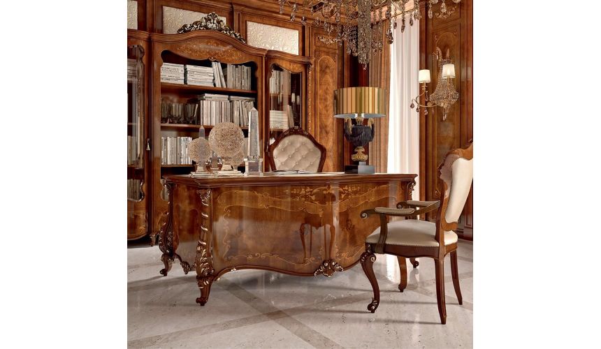 Bookcases Our Palm Beach collection desk and library.