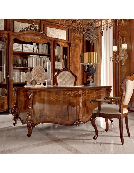 Bookcases Our Palm Beach collection desk and library.