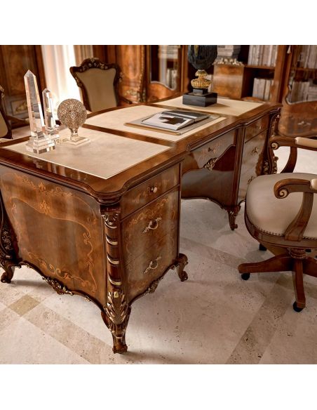 Bookcases Our Palm Beach collection desk and library.