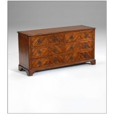 Chest of six drawers with hand cast antique brass handles