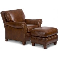 Modern Furniture Huntington Chair With Ottoman