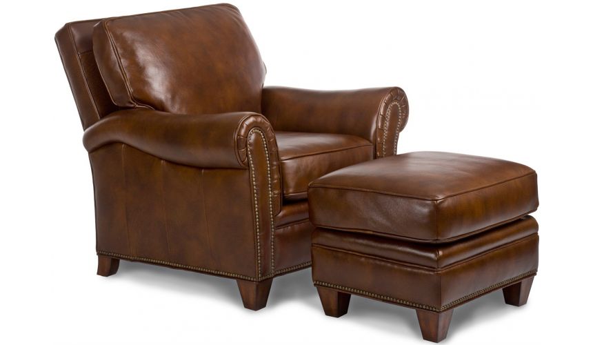 Modern Furniture Huntington Chair With Ottoman