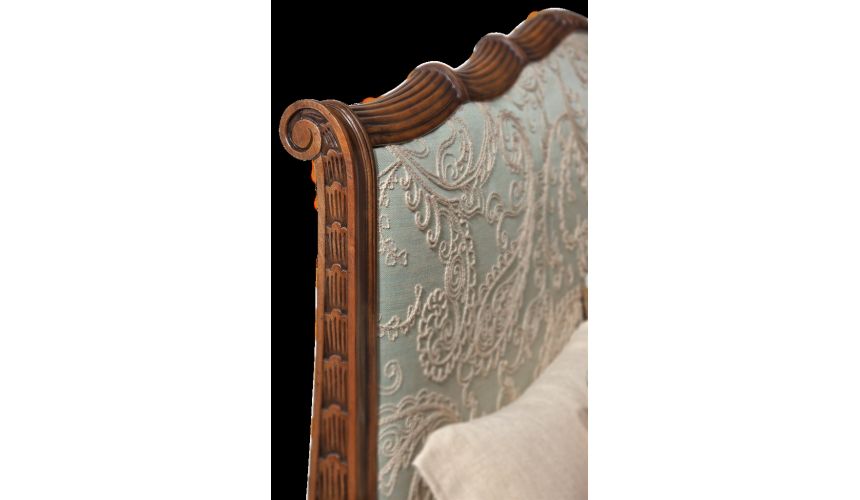 Platform bed upholstered head board. 405