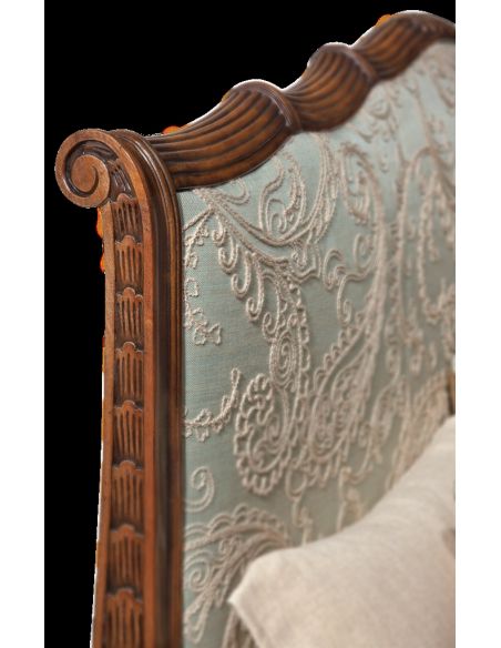 Platform bed upholstered head board. 405