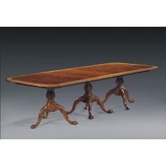 Dining Tables Luxury Home Furnishings. Triple Base Rope Edge Dining Table