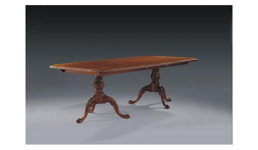 Dining Tables Luxury Home Furnishings. Triple Base Rope Edge Dining Table