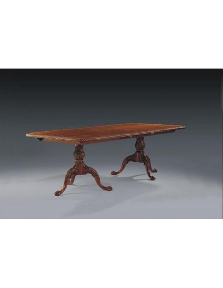 Dining Tables Luxury Home Furnishings. Triple Base Rope Edge Dining Table
