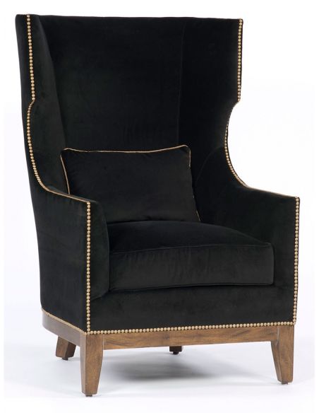 High Quality Black Upholstered Sofa Chair-85