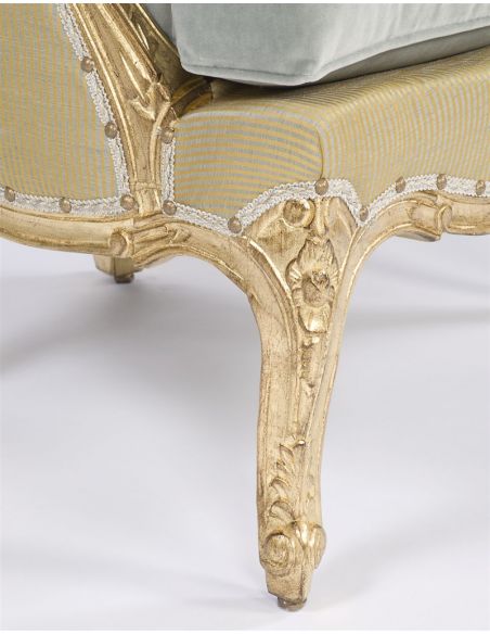 Luxury Leather & Upholstered Furniture Antique Living Room Upholstered Chairs-45