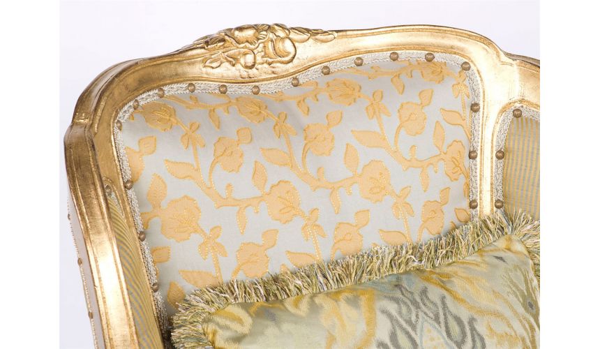 Luxury Leather & Upholstered Furniture Antique Living Room Upholstered Chairs-45