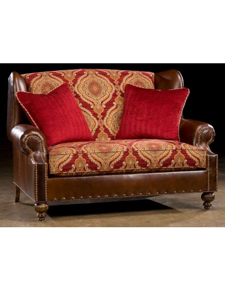 Custom Made Luxury Upholstered Leather Sofa-60