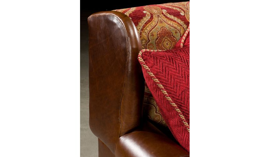 SOFA, COUCH & LOVESEAT Custom Made Luxury Upholstered Leather Sofa-60