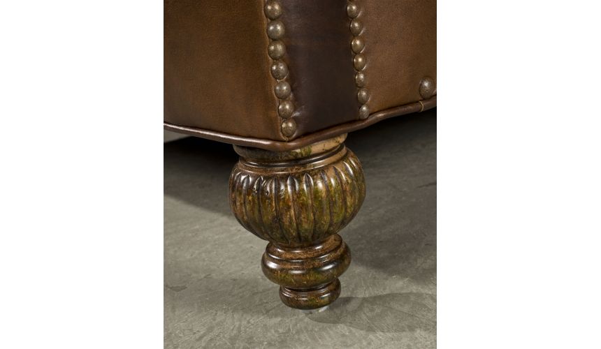 SOFA, COUCH & LOVESEAT Custom Made Luxury Upholstered Leather Sofa-60