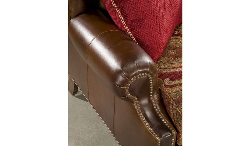 SOFA, COUCH & LOVESEAT Custom Made Luxury Upholstered Leather Sofa-60