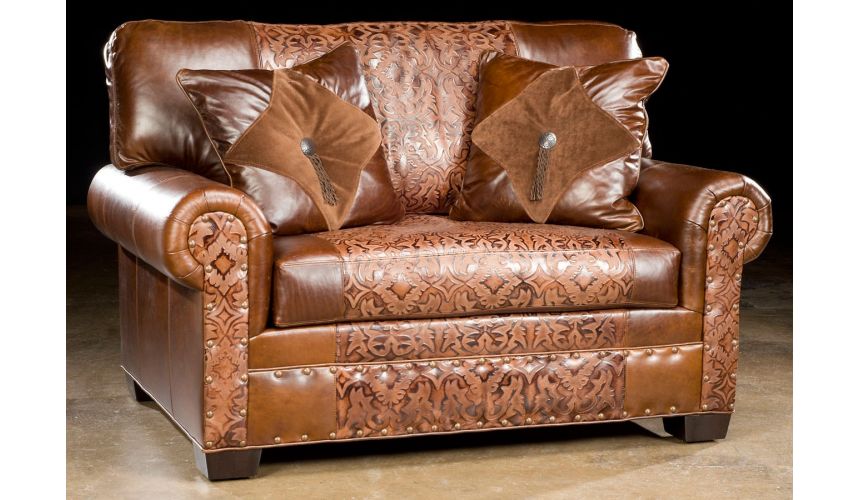 American Made Small Leather Sofa 40, American Made Leather Sofa