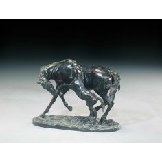 Decorative Accessories Luxury furniture bronze of mare & her rearing foal