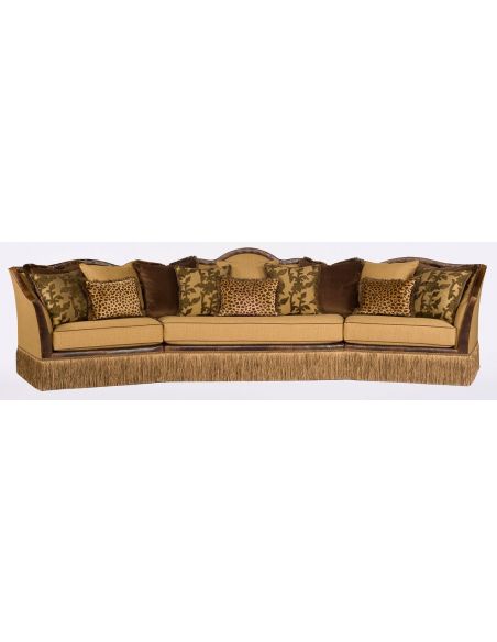 Large Upholstered Leather Sofa
