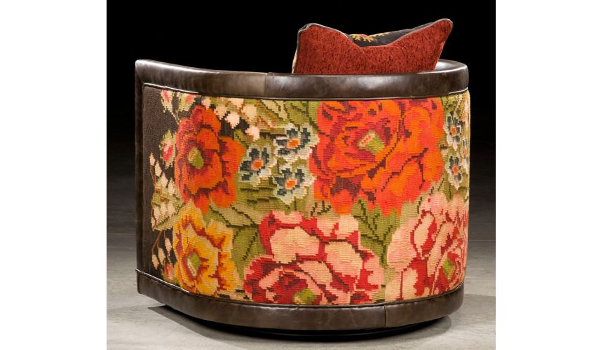 Luxury Leather & Upholstered Furniture Custom-Made Upholstered and Leather Chair-65