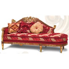 Luxury Leather & Upholstered Furniture Chaise High Style Luxury Furniture. Ravishing Red