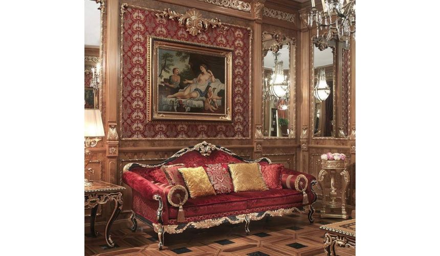 Luxury Leather & Upholstered Furniture 1 Empire style high end sofa.