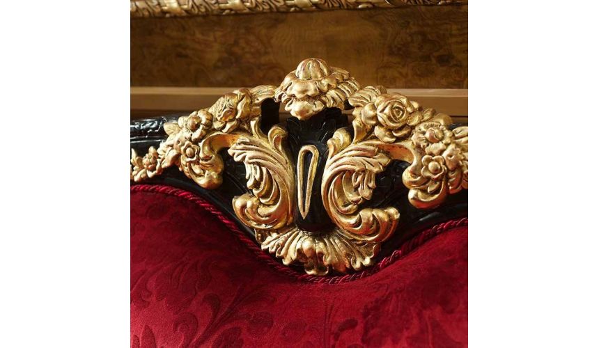 Luxury Leather & Upholstered Furniture 1 Empire style high end sofa.