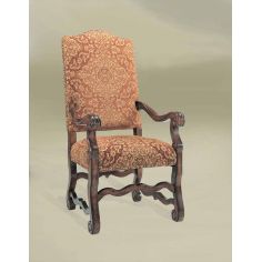 Dining Chairs Rustic Luxury Furniture Red Fabric Arm Chair