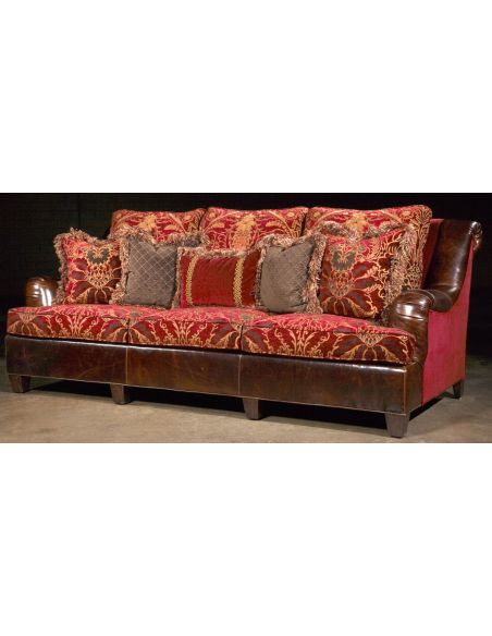 Red high style sofa couch
