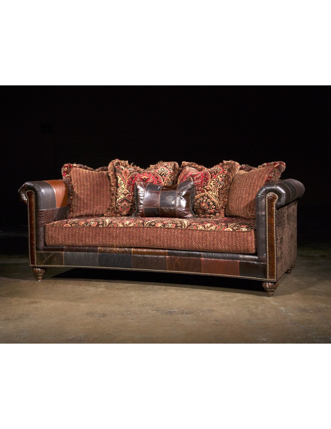 Red Patches Sofa, Luxury Upholstered Furniture