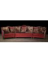Luxury Leather & Upholstered Furniture Red sectional sofa, couch. Leather patchwork