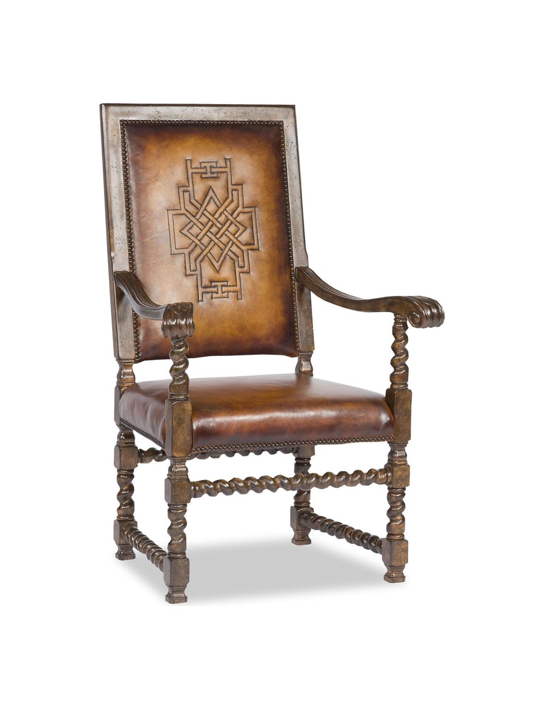 Western Leather Arm Chair Saddle, Western Leather Chair