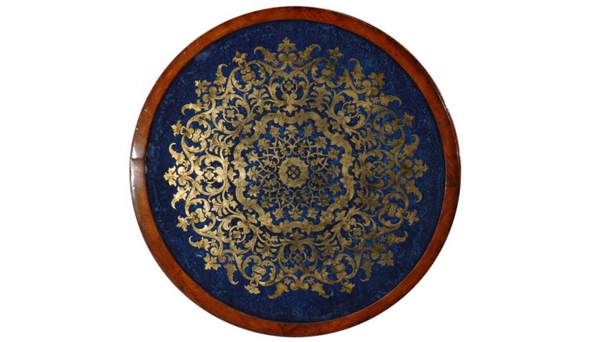 Round & Oval Side Tables Rococo style walnut and glass side table.